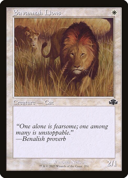 Dominaria Remastered - 270 - Savannah Lions - Common - W - Non-foil