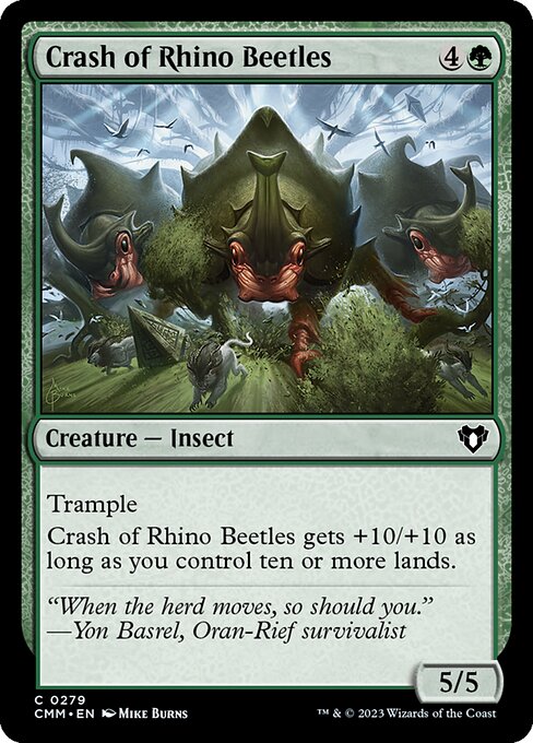 Commander Masters - 279 - Crash of Rhino Beetles - Common - G - Foil