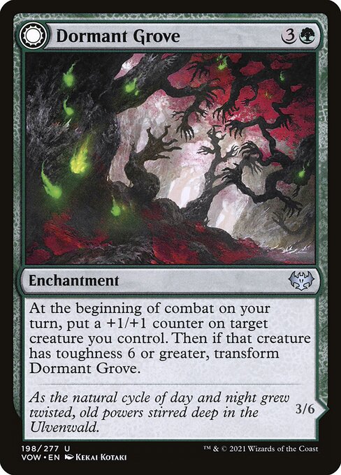 Innistrad: Crimson Vow - 198 - Dormant Grove // Gnarled Grovestrider - Uncommon - C - Non-foil