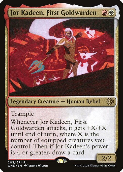 Phyrexia: All Will Be One - 203 - Jor Kadeen, First Goldwarden - Rare - WR - Non-foil