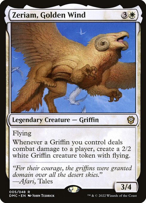 Dominaria United Commander - 5 - Zeriam, Golden Wind - Rare - W - Non-foil
