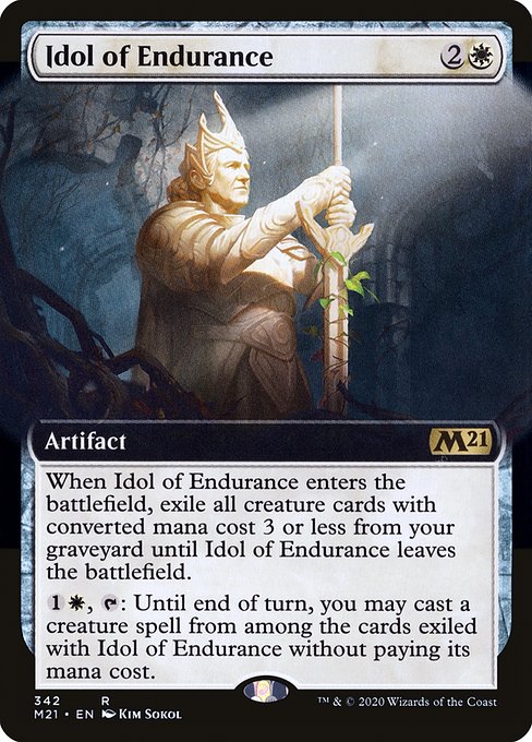 Core Set 2021 - 342 - Idol of Endurance - Rare - W - Foil