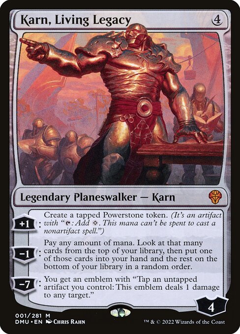 Dominaria United - 1 - Karn, Living Legacy - Mythic - C - Foil