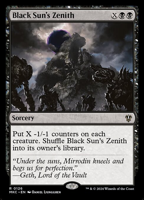 Murders at Karlov Manor Commander - 126 - Black Sun's Zenith - Rare - B - Non-foil