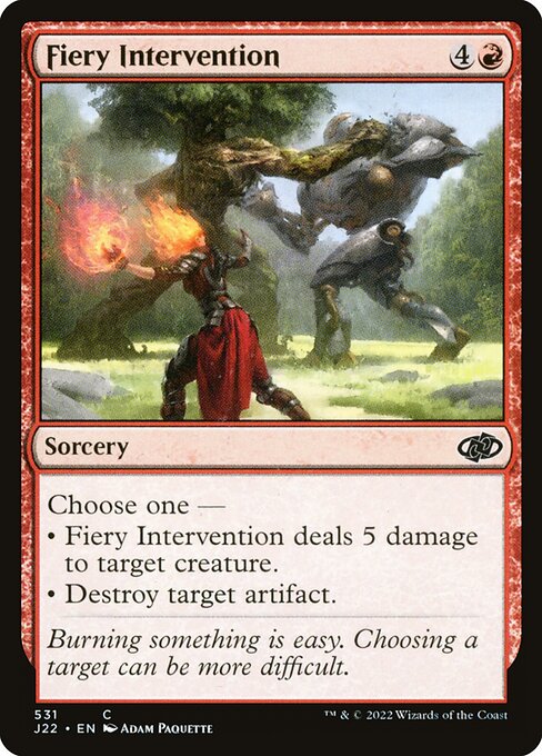 Jumpstart 2022 - 531 - Fiery Intervention - Common - R - Non-foil