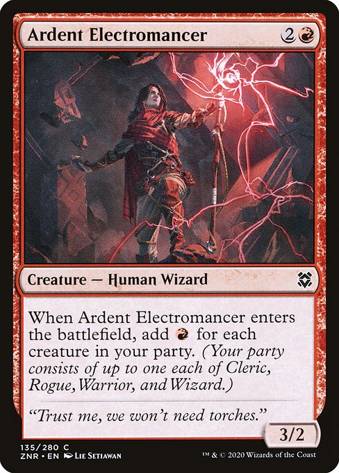 Zendikar Rising - 135 - Ardent Electromancer - Common - R - Non-foil