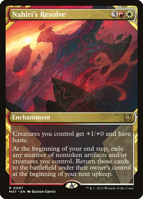 March of the Machine: The Aftermath - 87 - Nahiri's Resolve - Rare - WR - Foil