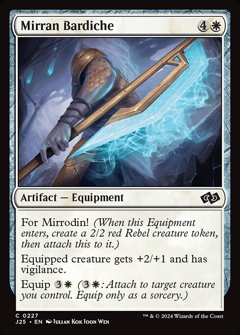 Foundations Jumpstart - 227 - Mirran Bardiche - Common - W - Non-foil