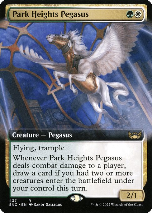 Streets of New Capenna - 437 - Park Heights Pegasus - Rare - WG - Non-foil
