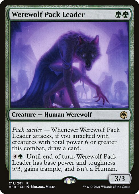 Adventures in the Forgotten Realms - 211 - Werewolf Pack Leader - Rare - G - Non-foil
