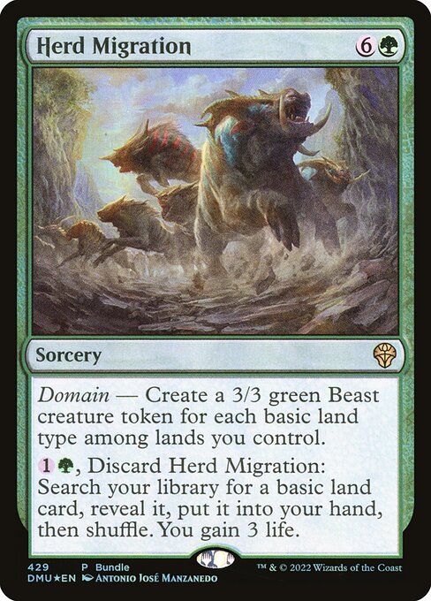 Dominaria United - 429 - Herd Migration - Rare - G - Foil
