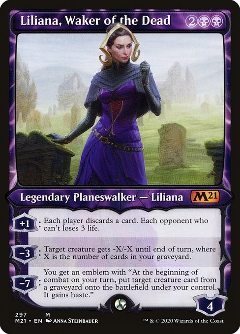 Core Set 2021 - 297 - Liliana, Waker of the Dead - Mythic - B - Foil