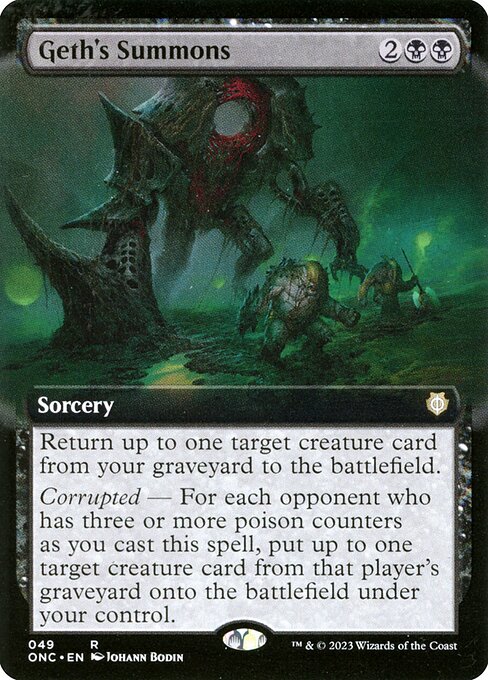 Phyrexia: All Will Be One Commander - 49 - Geth's Summons - Rare - B - Non-foil
