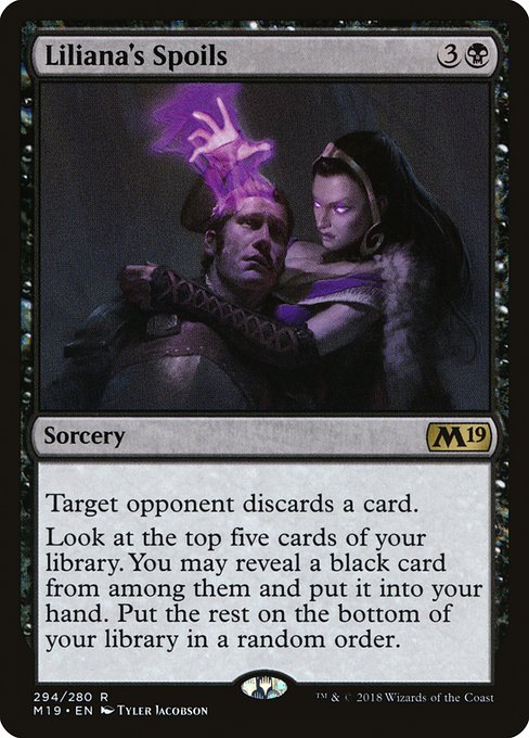 Core Set 2019 - 294 - Liliana's Spoils - Rare - B - Non-foil