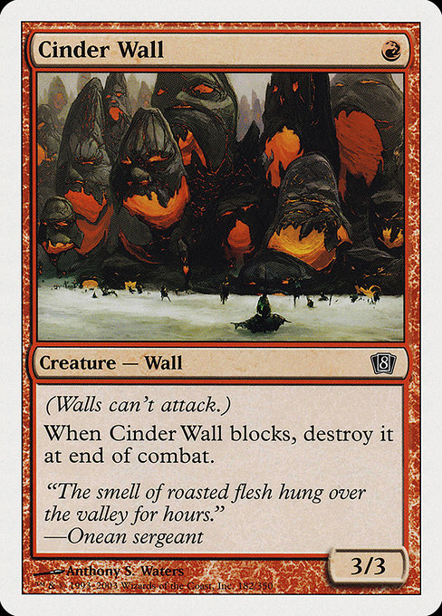Eighth Edition - 182 - Cinder Wall - Common - R - Non-foil