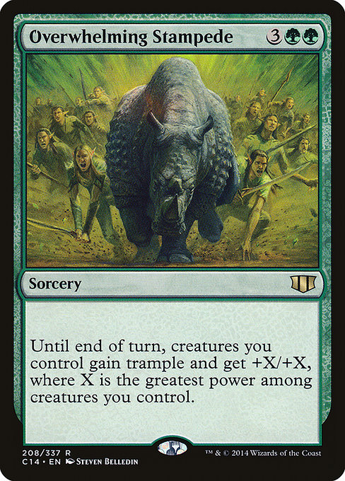 Commander 2014 - 208 - Overwhelming Stampede - Rare - G - Non-foil