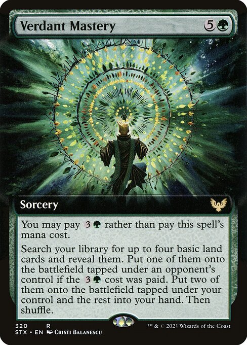 Strixhaven: School of Mages - 320 - Verdant Mastery - Rare - G - Non-foil