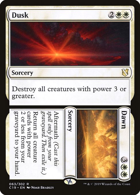 Commander 2019 - 63 - Dusk // Dawn - Rare - W - Non-foil
