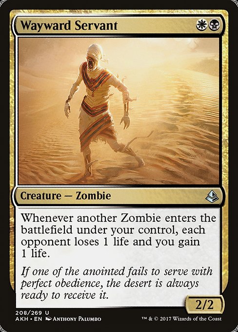 Amonkhet - 208 - Wayward Servant - Uncommon - WB - Non-foil