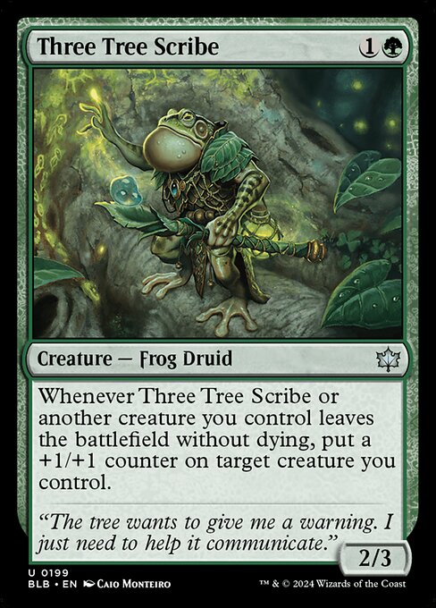 Bloomburrow - 199 - Three Tree Scribe - Uncommon - G - Foil