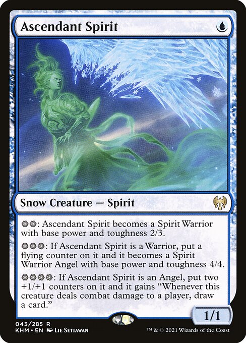 Kaldheim - 43 - Ascendant Spirit - Rare - U - Foil