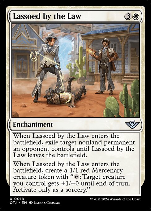 Outlaws of Thunder Junction - 18 - Lassoed by the Law - Uncommon - W - Non-foil
