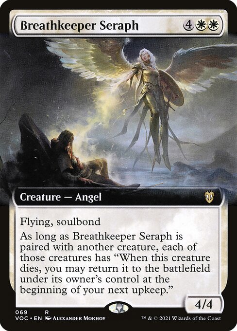 Crimson Vow Commander - 69 - Breathkeeper Seraph - Rare - W - Non-foil