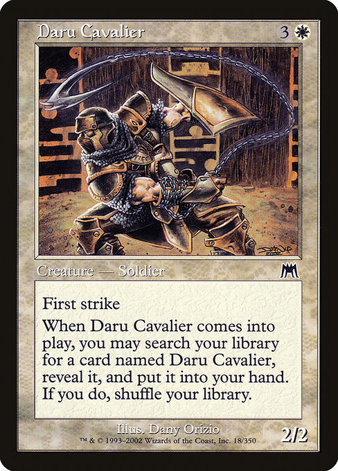 Onslaught - 18 - Daru Cavalier - Common - W - Non-foil