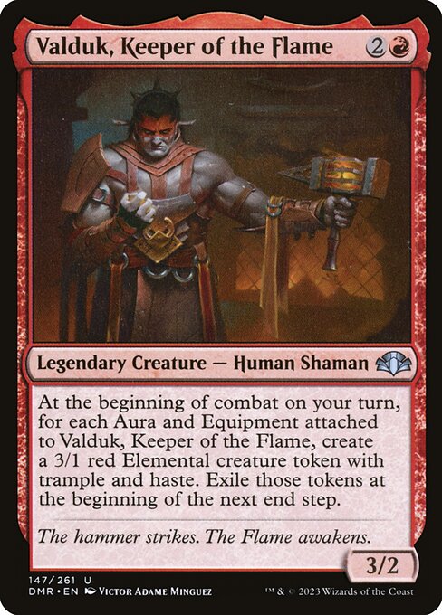Dominaria Remastered - 147 - Valduk, Keeper of the Flame - Uncommon - R - Non-foil
