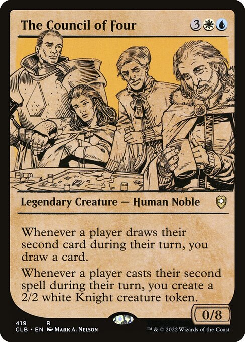 Commander Legends: Battle for Baldur's Gate - 419 - The Council of Four - Rare - WU - Foil
