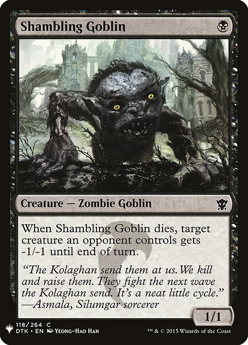 The List - DTK-118 - Shambling Goblin - Common - B - Non-foil