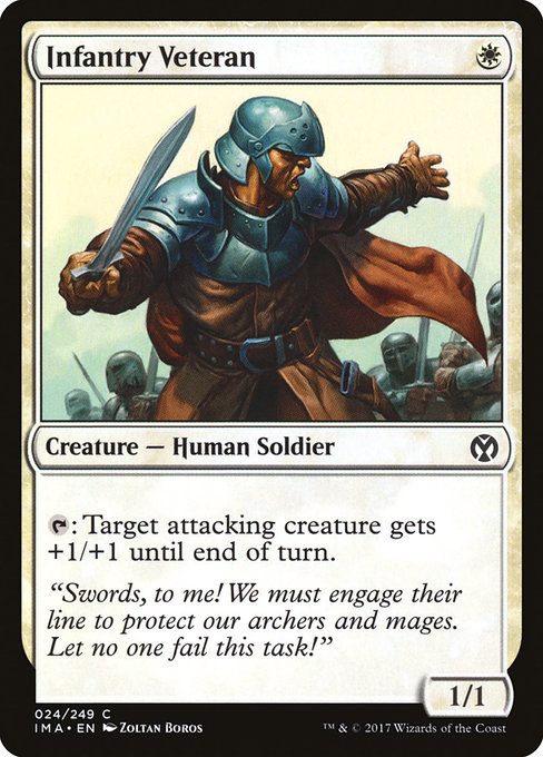 Iconic Masters - 24 - Infantry Veteran - Common - W - Non-foil