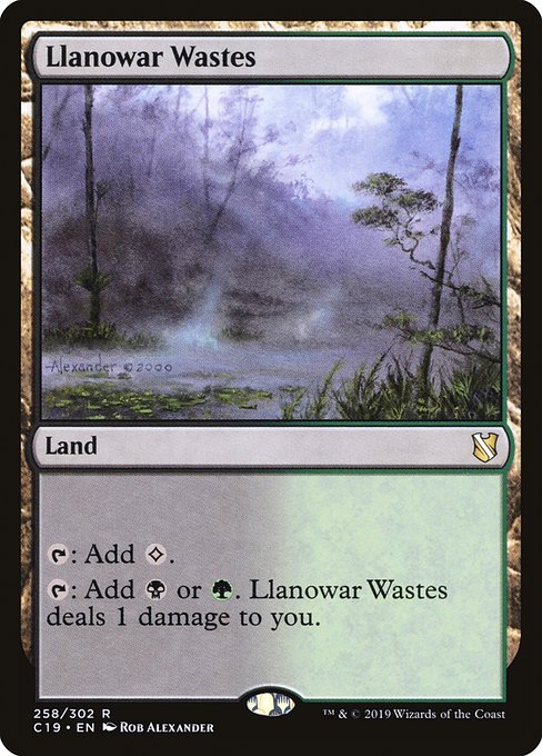 Commander 2019 - 258 - Llanowar Wastes - Rare - C - Non-foil