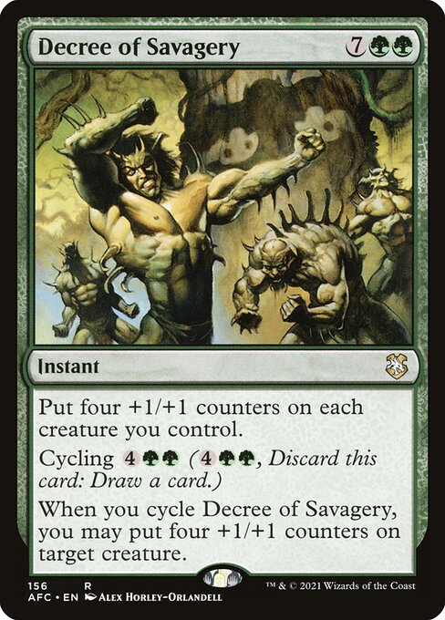 Forgotten Realms Commander - 156 - Decree of Savagery - Rare - G - Non-foil