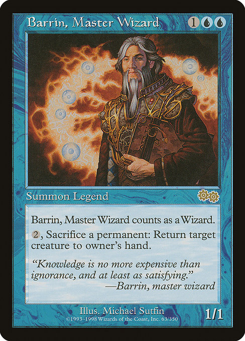 Urza's Saga - 63 - Barrin, Master Wizard - Rare - U - Non-foil (Lightly Played)