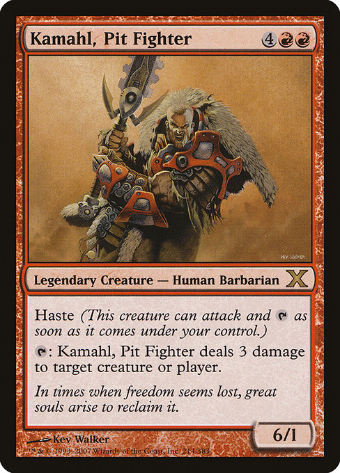 Tenth Edition - 214 - Kamahl, Pit Fighter - Rare - R - Non-foil