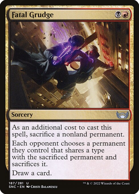 Streets of New Capenna - 187 - Fatal Grudge - Uncommon - BR - Non-foil