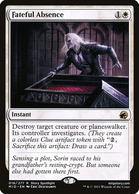 Innistrad: Midnight Hunt - 18 - Fateful Absence - Rare - W - Non-foil