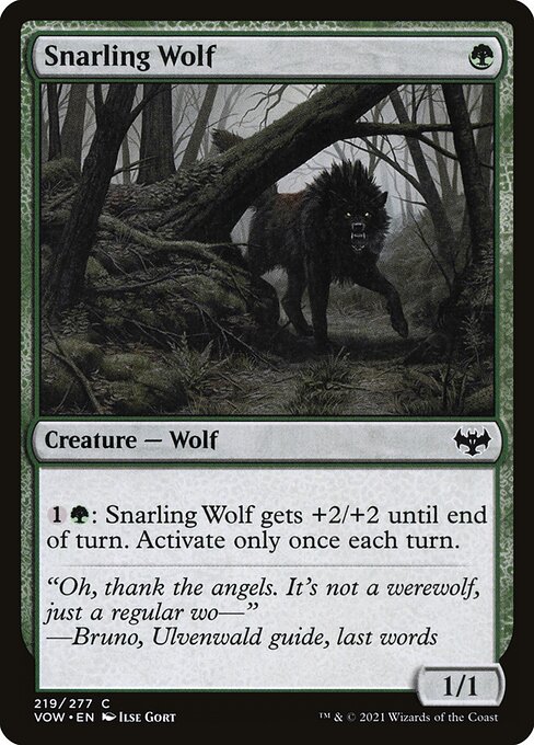 Innistrad: Crimson Vow - 219 - Snarling Wolf - Common - G - Non-foil