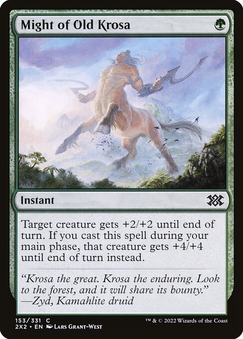 Double Masters 2022 - 153 - Might of Old Krosa - Common - G - Foil
