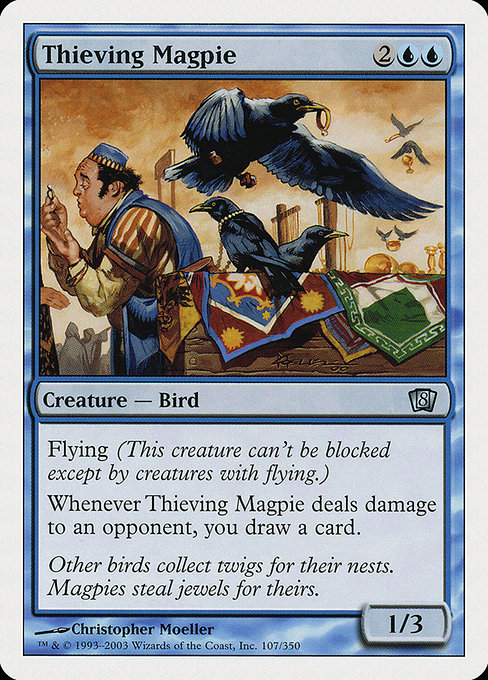 Eighth Edition - 107 - Thieving Magpie - Uncommon - U - Non-foil
