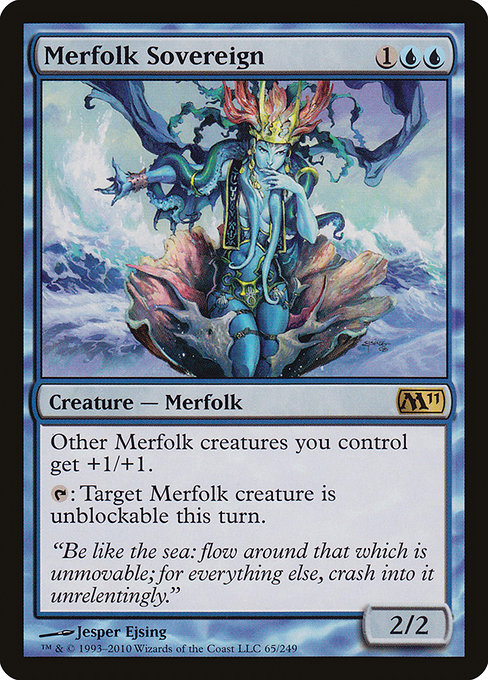 Magic 2011 - 65 - Merfolk Sovereign - Rare - U - Non-foil