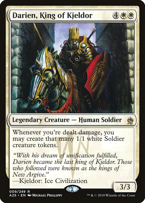 Masters 25 - 9 - Darien, King of Kjeldor - Rare - W - Non-foil