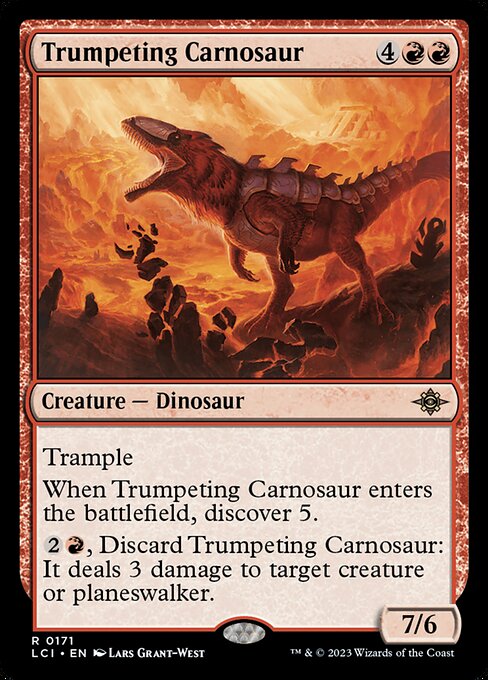 The Lost Caverns of Ixalan - 171 - Trumpeting Carnosaur - Rare - R - Non-foil