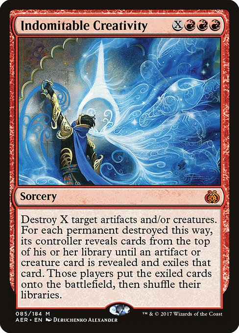Aether Revolt - 85 - Indomitable Creativity - Mythic - R - Non-foil