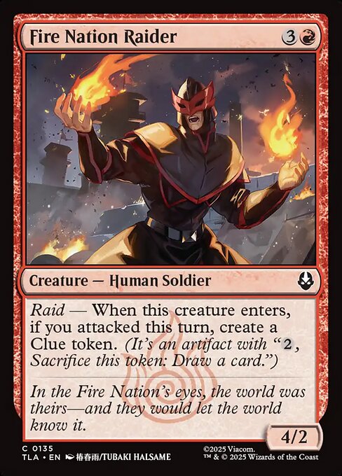 Avatar: The Last Airbender - 135 - Fire Nation Raider - Common - R - Non-foil