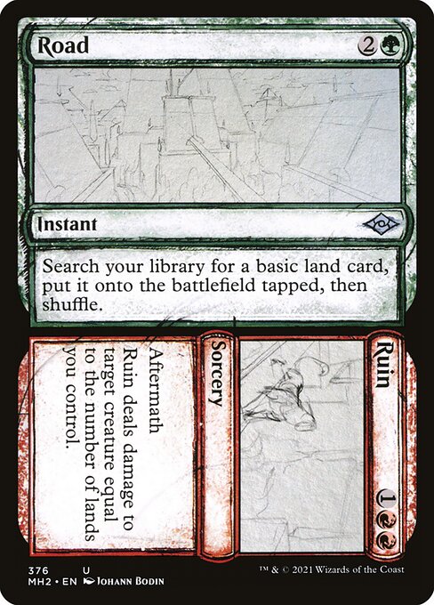 Modern Horizons 2 - 376 - Road // Ruin - Uncommon - RG - Non-foil