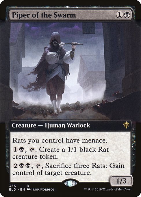 Throne of Eldraine - 355 - Piper of the Swarm - Rare - B - Non-foil