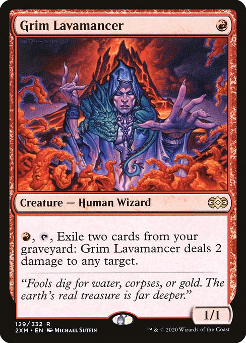 Double Masters - 129 - Grim Lavamancer - Rare - R - Non-foil