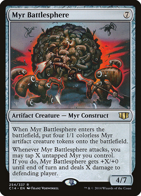 Commander 2014 - 254 - Myr Battlesphere - Rare - C - Non-foil